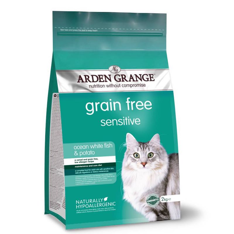 Arden Grange Sensitive Ocean White Fish & Potato - Adult Cat - 2kgs
